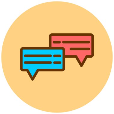Konuş. Web simgesi basit illüstrasyon