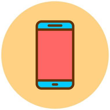 Cep telefonu. Web simgesi basit illüstrasyon