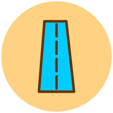 Yol simgesi, vektör illüstrasyonu