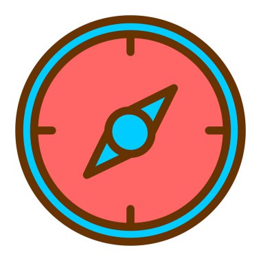 Pusula. Web simgesi basit tasarım