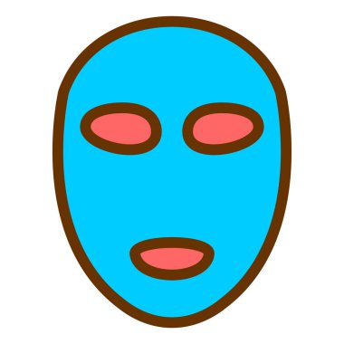 Maske. Web simgesi basit illüstrasyon
