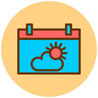 Hava takvimi. Web simgesi basit tasarım