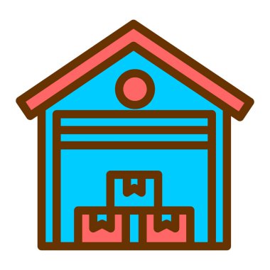 Ev. Web simgesi basit illüstrasyon