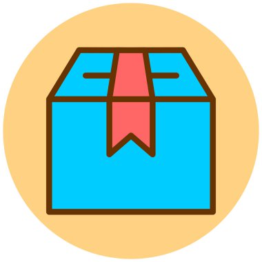 Kutu. Web simgesi basit illüstrasyon