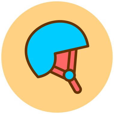 Miğfer. Web simgesi basit illüstrasyon