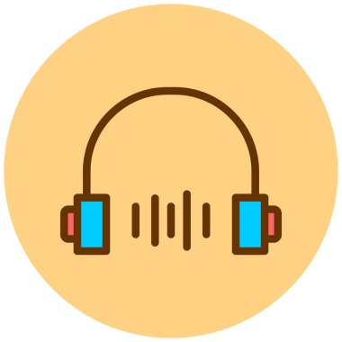 Kulaklık. Web simgesi basit tasarım