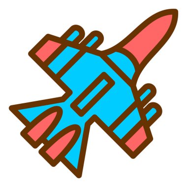 Roket. Web simgesi basit illüstrasyon