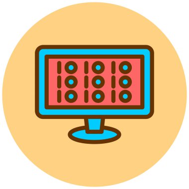 Bilgisayar. Web simgesi basit illüstrasyon