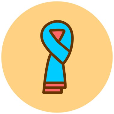 Rozetin düz simgesinin vektör illüstrasyonu