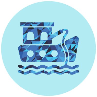 Bir geminin vektör çizimi