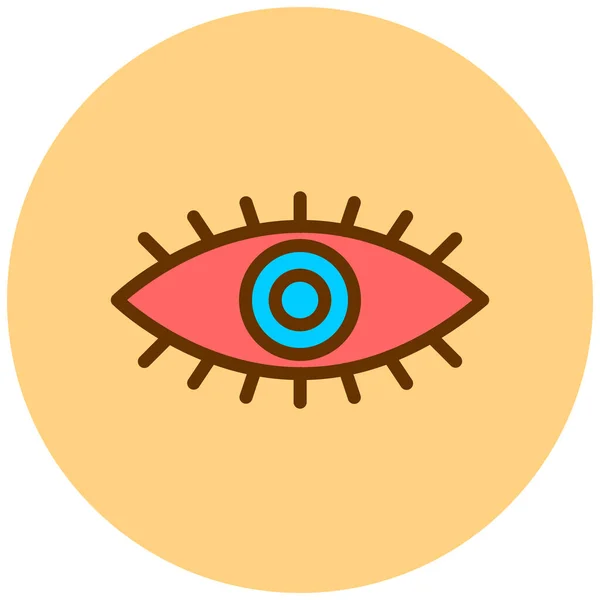 Ojo Icono Web Ilustración Simple — Vector de stock