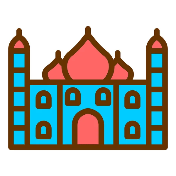 Mezquita Icono Web Ilustración Simple — Archivo Imágenes Vectoriales