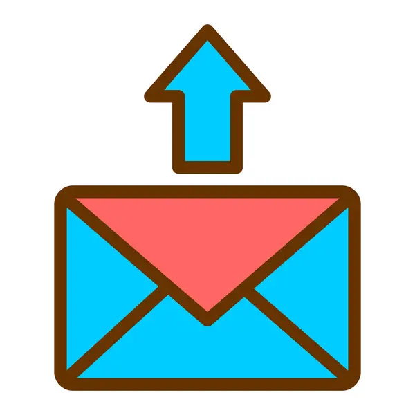 Mail Enveloppe Icône Vectoriel Illustration — Image vectorielle