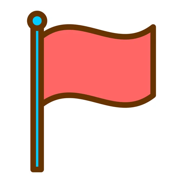 Vlag Web Icoon Vector Illustratie — Stockvector