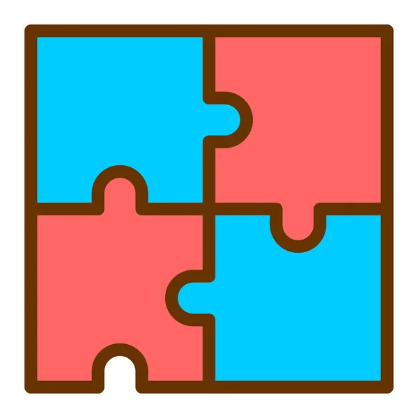 Puzzles Ícone Vetor Ilustração — Vetor de Stock