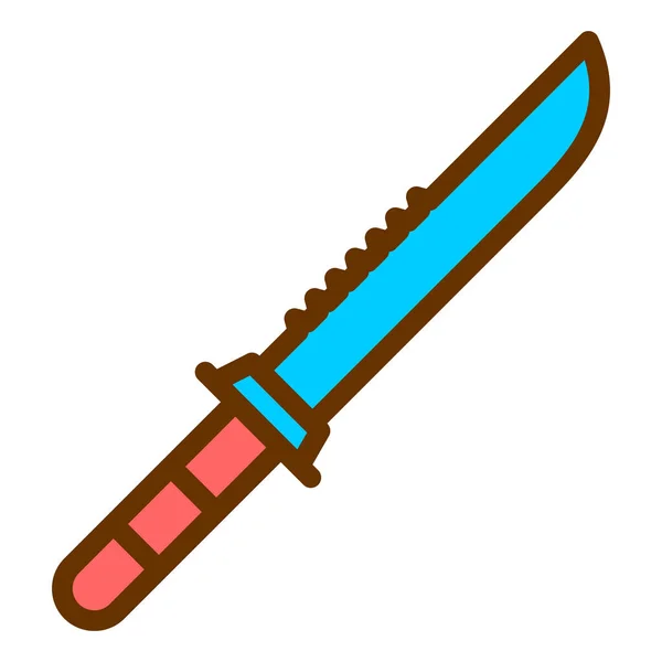 Cuchillo Icono Web Ilustración Simple — Vector de stock