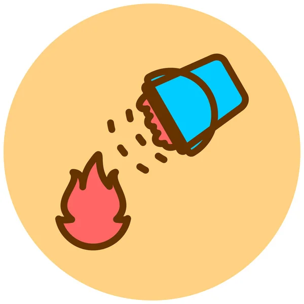 Fuego Icono Web Ilustración Simple — Archivo Imágenes Vectoriales