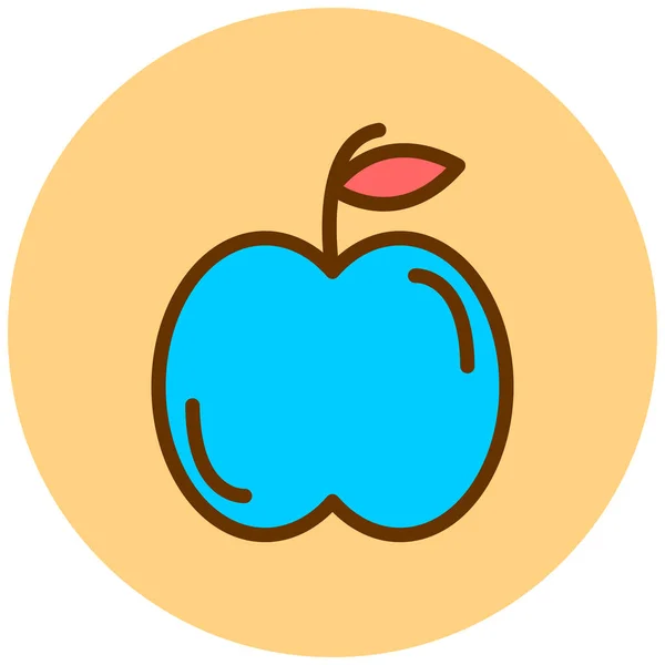 Jabłko Ikona Web Prosta Ilustracja — Wektor stockowy
