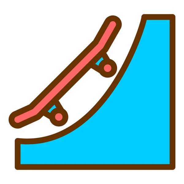 Patineta Icono Web Ilustración Simple — Archivo Imágenes Vectoriales