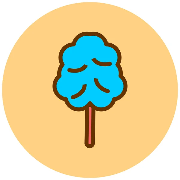 Árbol Único Ilustración Vectorial — Vector de stock