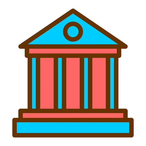 Банківське Будівництво Простий Дизайн — стоковий вектор