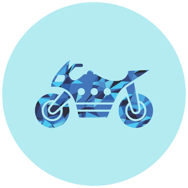 Motocicleta Web Ícone Vetor Ilustração — Vetor de Stock