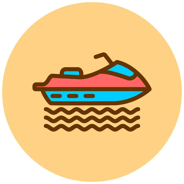 Ship Web Icon Simple Illustration — Stock Vector