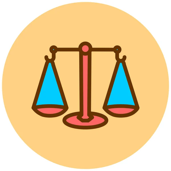 Justicia Icono Web Ilustración Simple — Archivo Imágenes Vectoriales