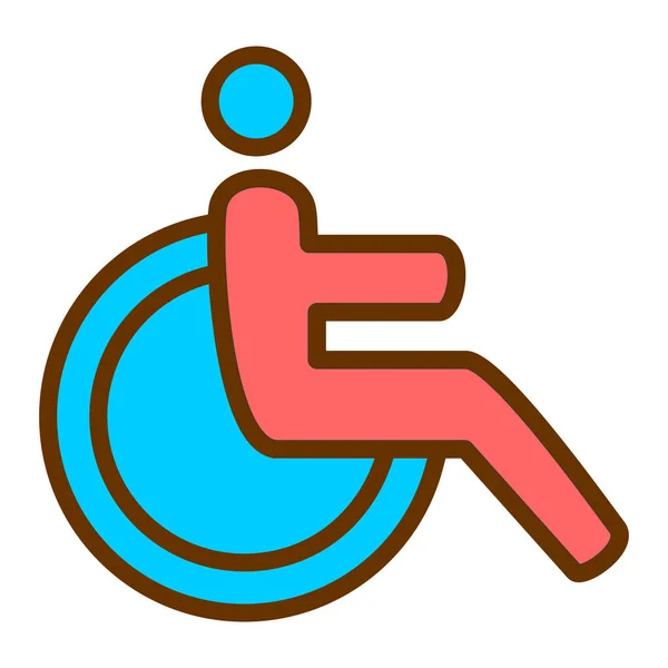 Icône Personne Handicapée Illustration Vectorielle — Image vectorielle
