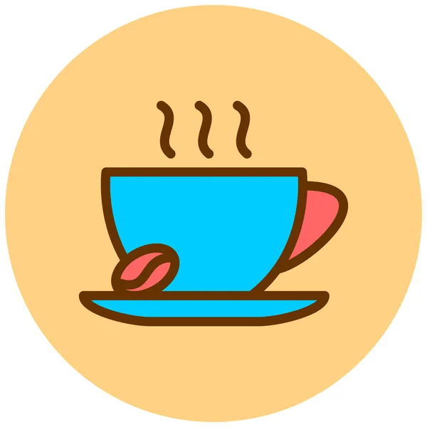 Taza Icono Web Ilustración Simple — Vector de stock