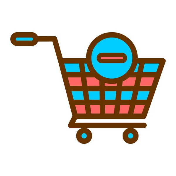 Icono Del Carrito Compras Ilustración Vectorial — Archivo Imágenes Vectoriales