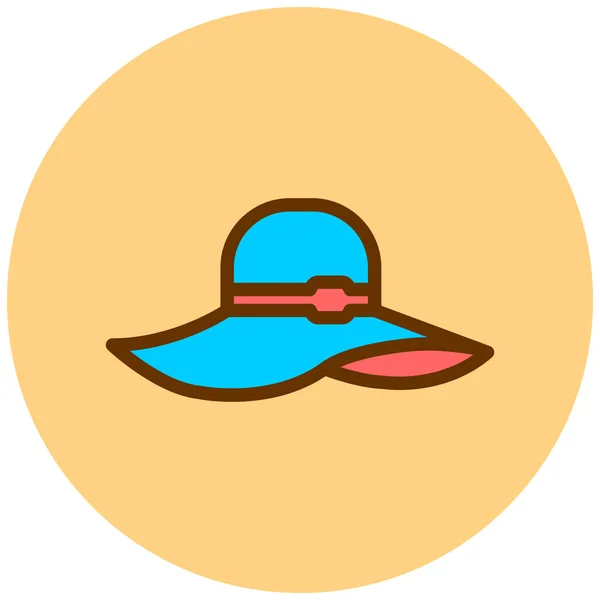 Sombrero Icono Web Ilustración Simple — Archivo Imágenes Vectoriales