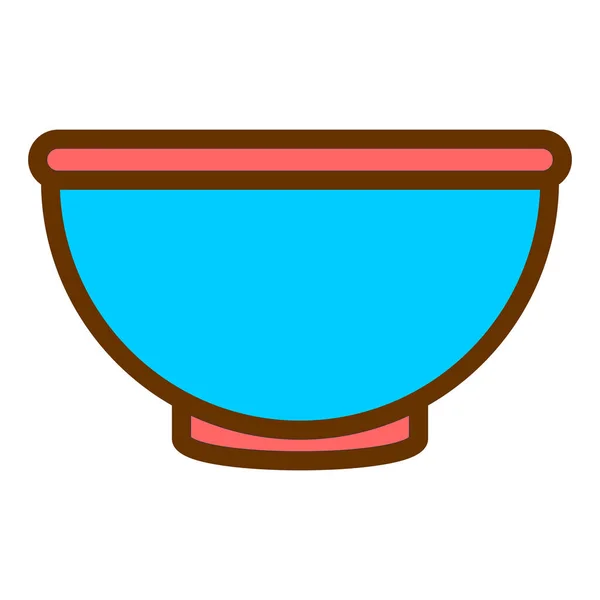 Bowl Web Icon Simple Design — Stock Vector