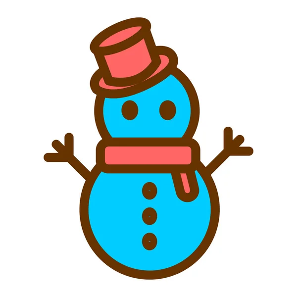 Snowman Web Icon Simple Illustration — Stock Vector