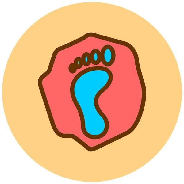 Foot Icon Vector Illustration — Stock Vector