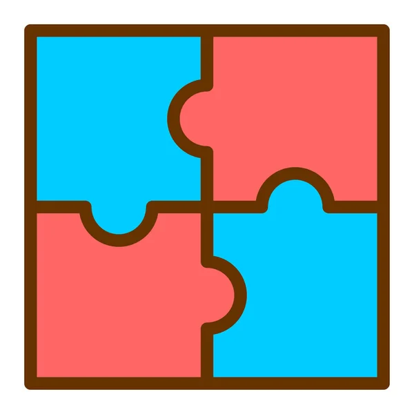 Puzzel Pictogram Vector Illustratie — Stockvector