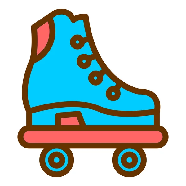 Patineta Icono Web Ilustración Simple — Vector de stock