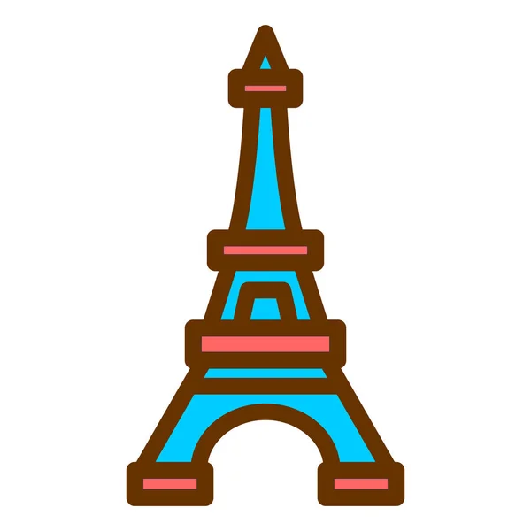 Ikona Wieży Eiffla Ilustracja Wektorowa — Wektor stockowy