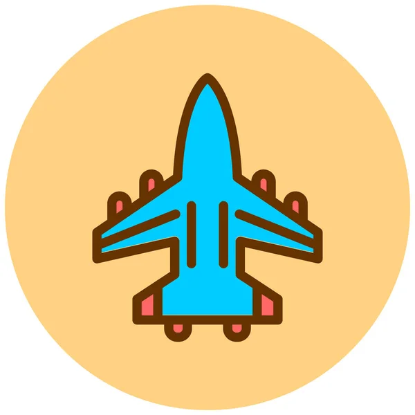 Aeroplano Icona Web Semplice Illustrazione — Vettoriale Stock