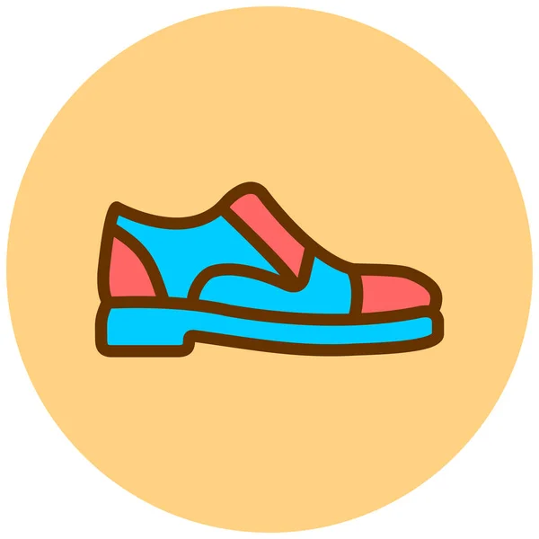 Zapato Icono Web Ilustración Simple — Vector de stock