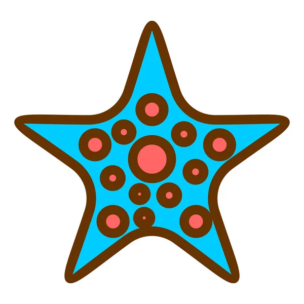 Зоряна Рибка Значок Векторні Ілюстрації — стоковий вектор