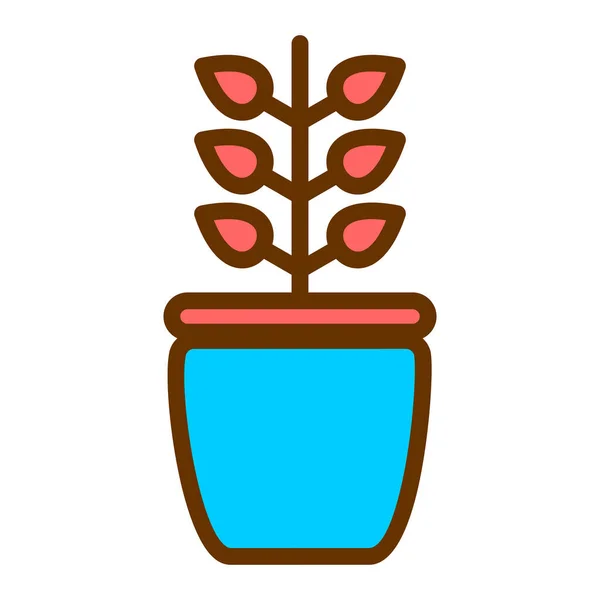 Plante Pot Icône Vectoriel Illustration Design — Image vectorielle