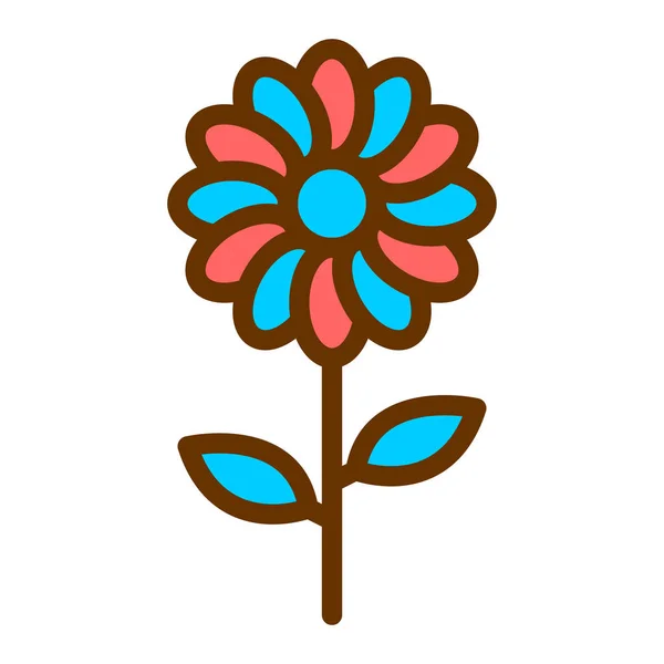 Flower Web Icon Simple Illustration — Stock Vector