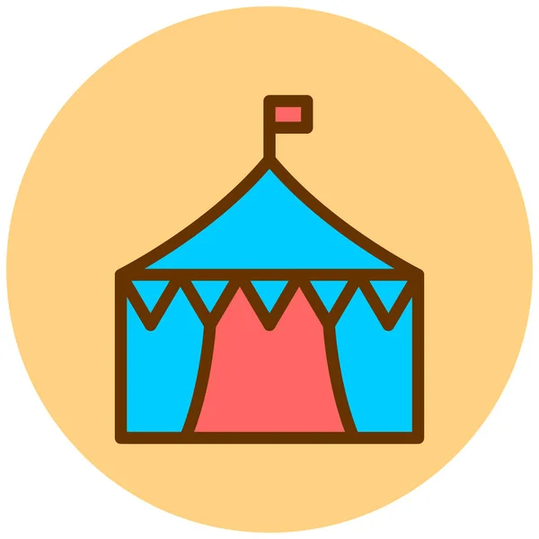 Circus Tent Simple Illustration — Stock Vector