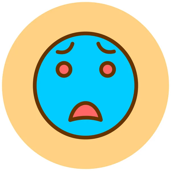 Emoticono Facial Icono Web — Vector de stock