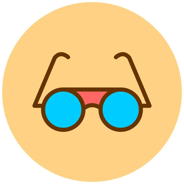 Brille Auf Web Symbol Einfache Illustration — Stockvektor