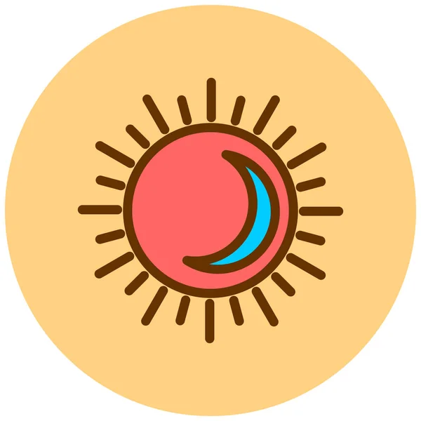 Sun Web Icon Simple Illustration — Stock Vector