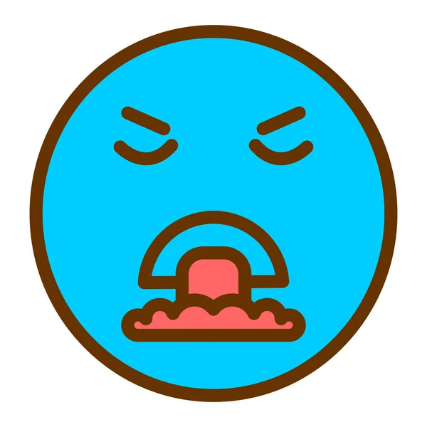 Sad Face Emoticon Vector Illustration — Image vectorielle