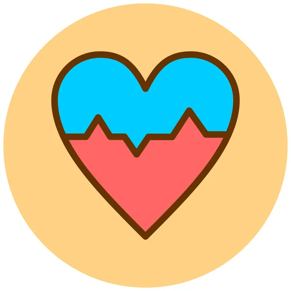 Corazón Icono Web Ilustración Simple — Vector de stock