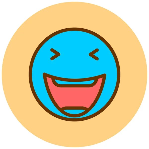 Πρόσωπο Emoticon Εικονίδιο Ιστού — Διανυσματικό Αρχείο
